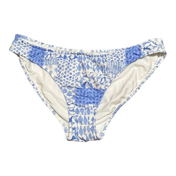 Vineyard Vines | Blue Painted Patchwork Classic Bikini Bottom | S - Picture 1 of 5